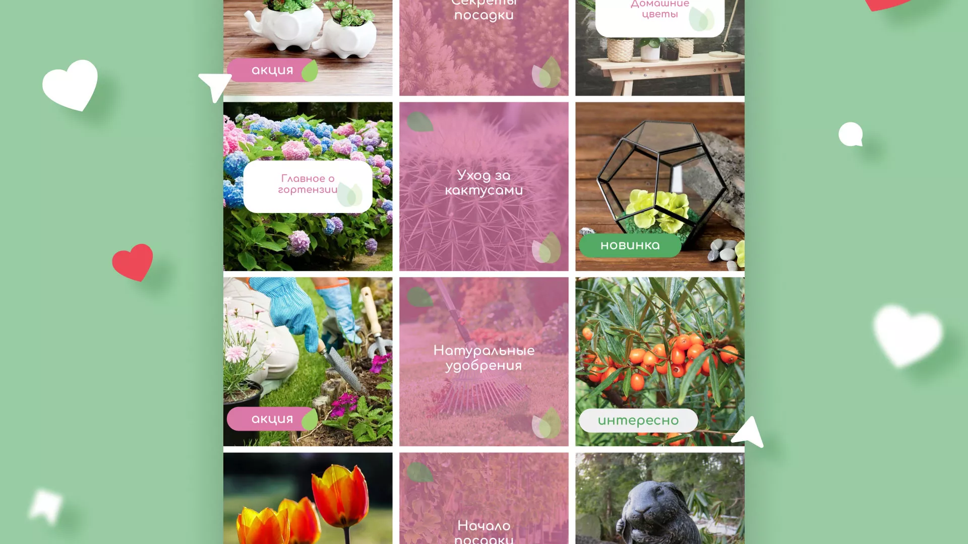 Разработка оформления профиля Instagram для магазина «Floraint» в Апшеронске